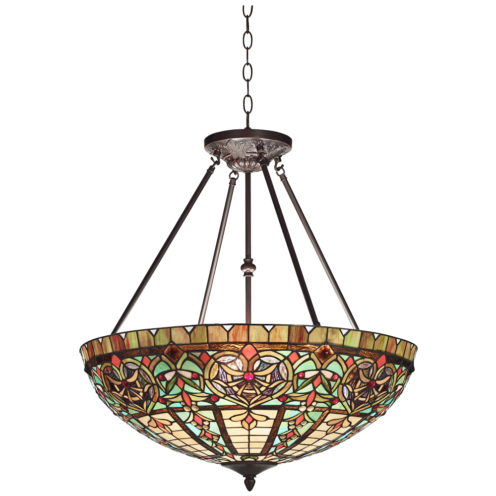 Corazon Bronze 25wide Robert Louis Tiffany Pendant Light