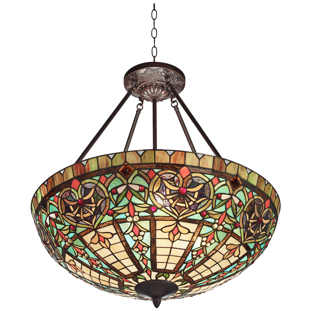 Corazon Bronze 25wide Robert Louis Tiffany Pendant Light