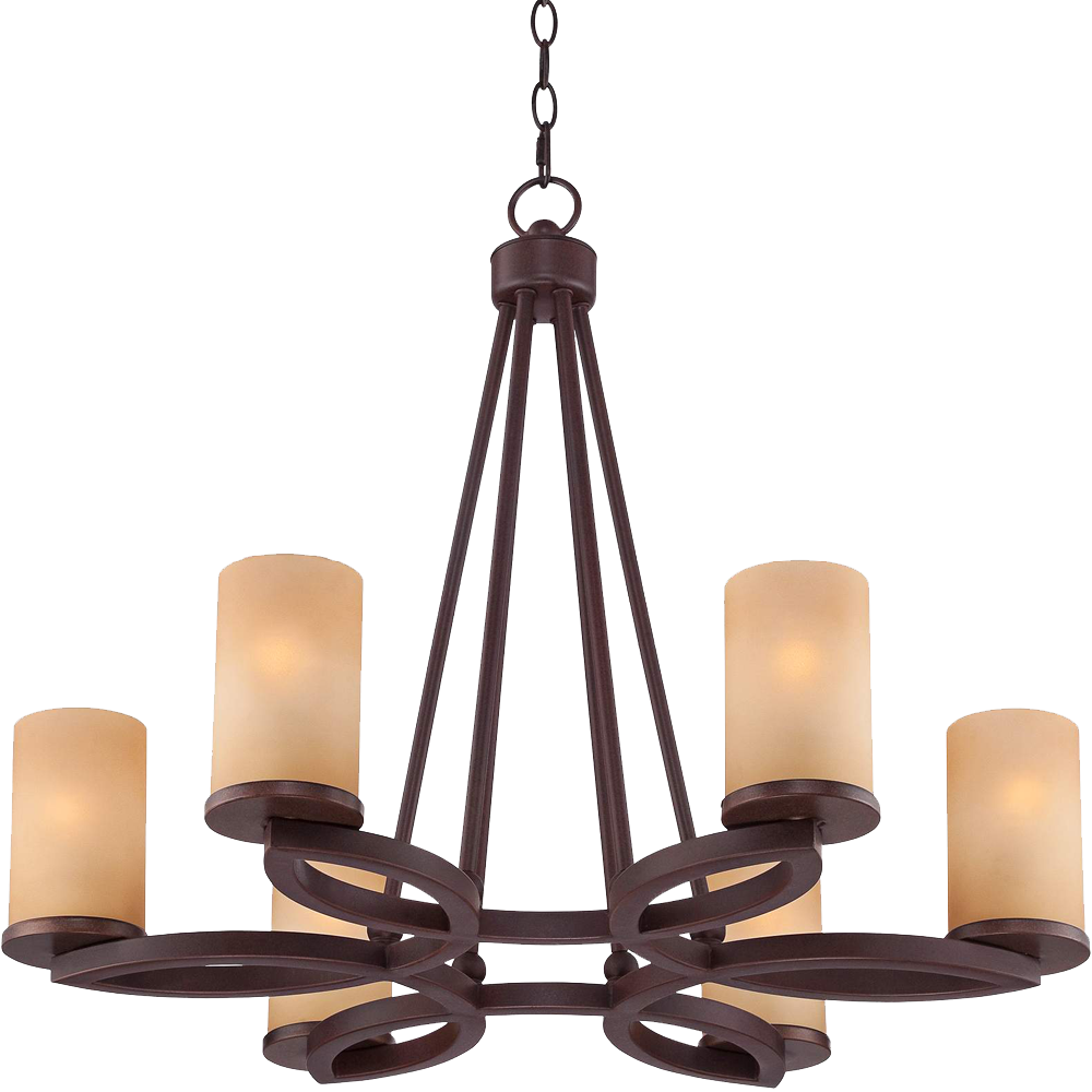 Fairport 6 Light 28wide Bronze Chandelier