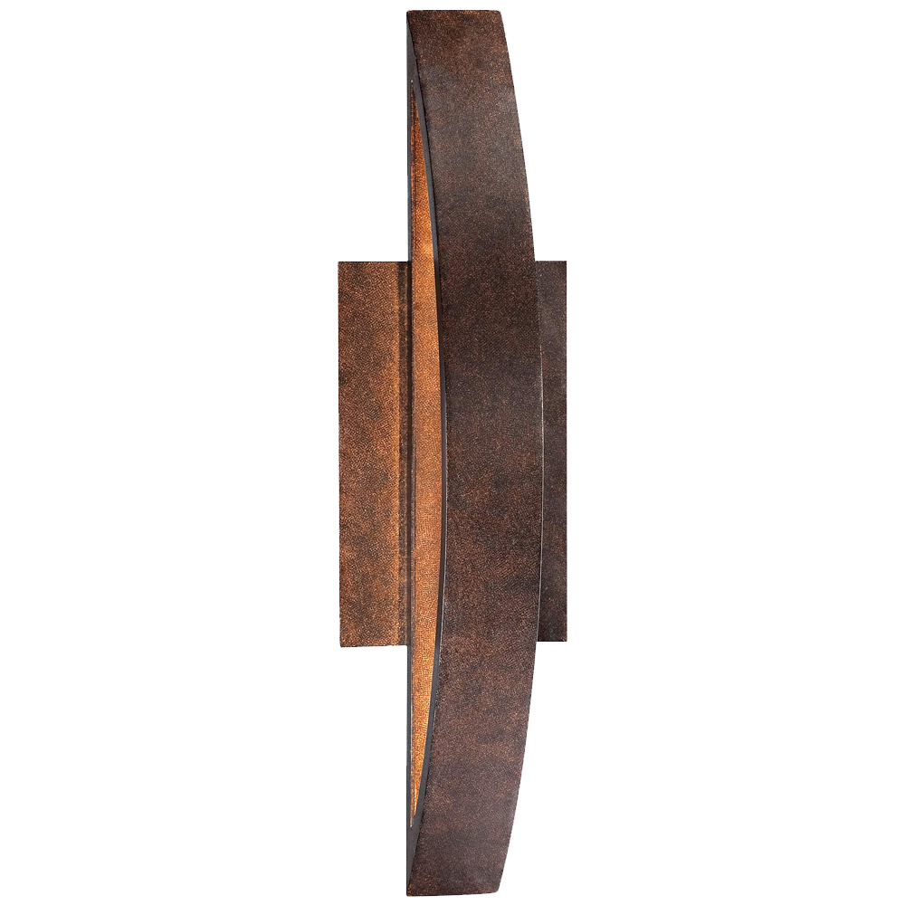 Possini Euro Coppered Arch Indoor Outdoor Led Wall Sconce