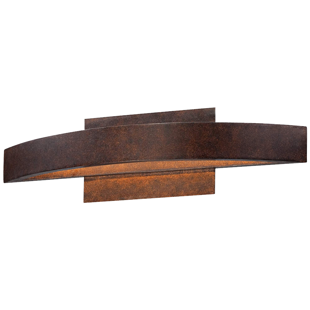 Possini Euro Coppered Arch Indoor Outdoor Led Wall Sconce
