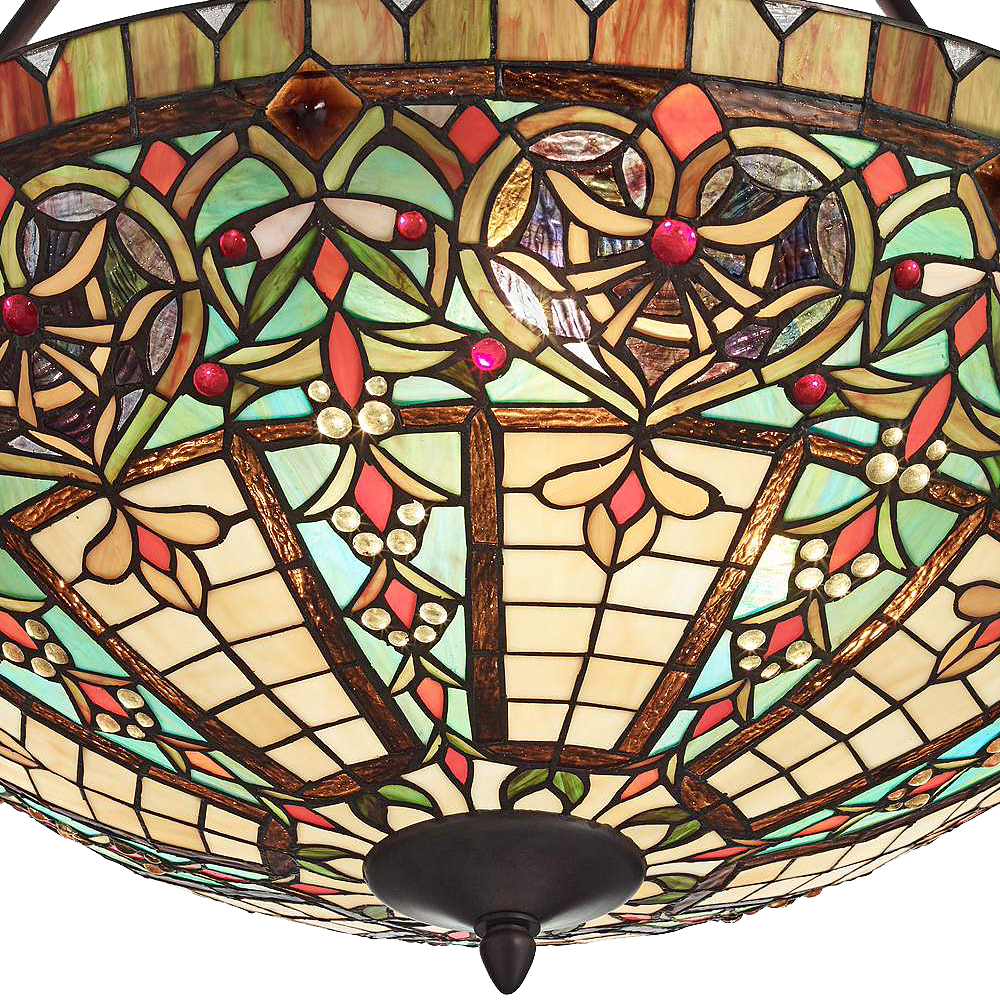 Corazon Bronze 25wide Robert Louis Tiffany Pendant Light