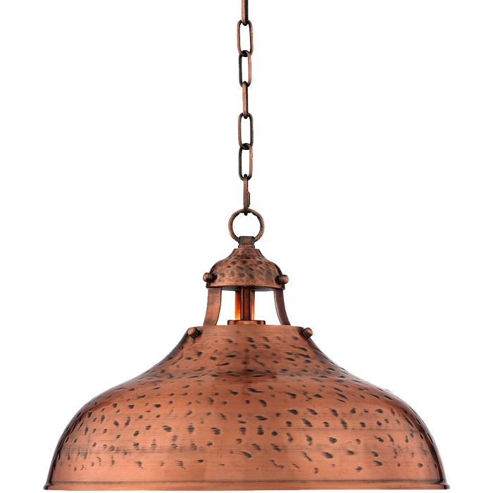 Essex 16wide Dyed Copper Metal Pendant Light