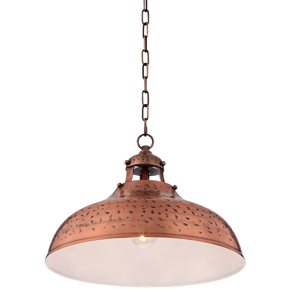 Essex 16wide Dyed Copper Metal Pendant Light