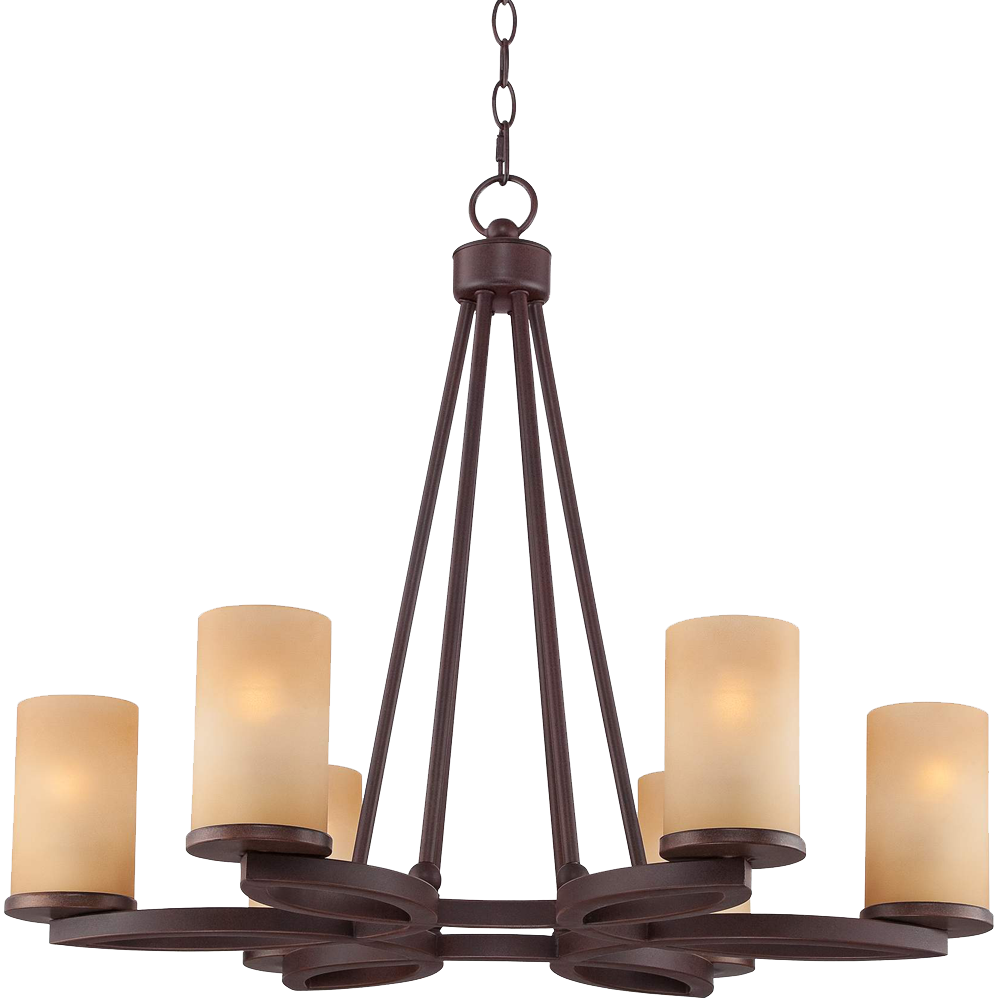 Fairport 6 Light 28wide Bronze Chandelier