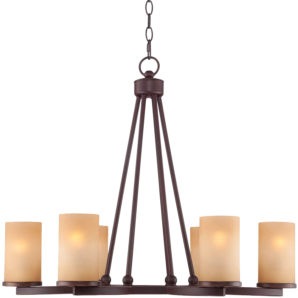 Fairport 6 Light 28wide Bronze Chandelier