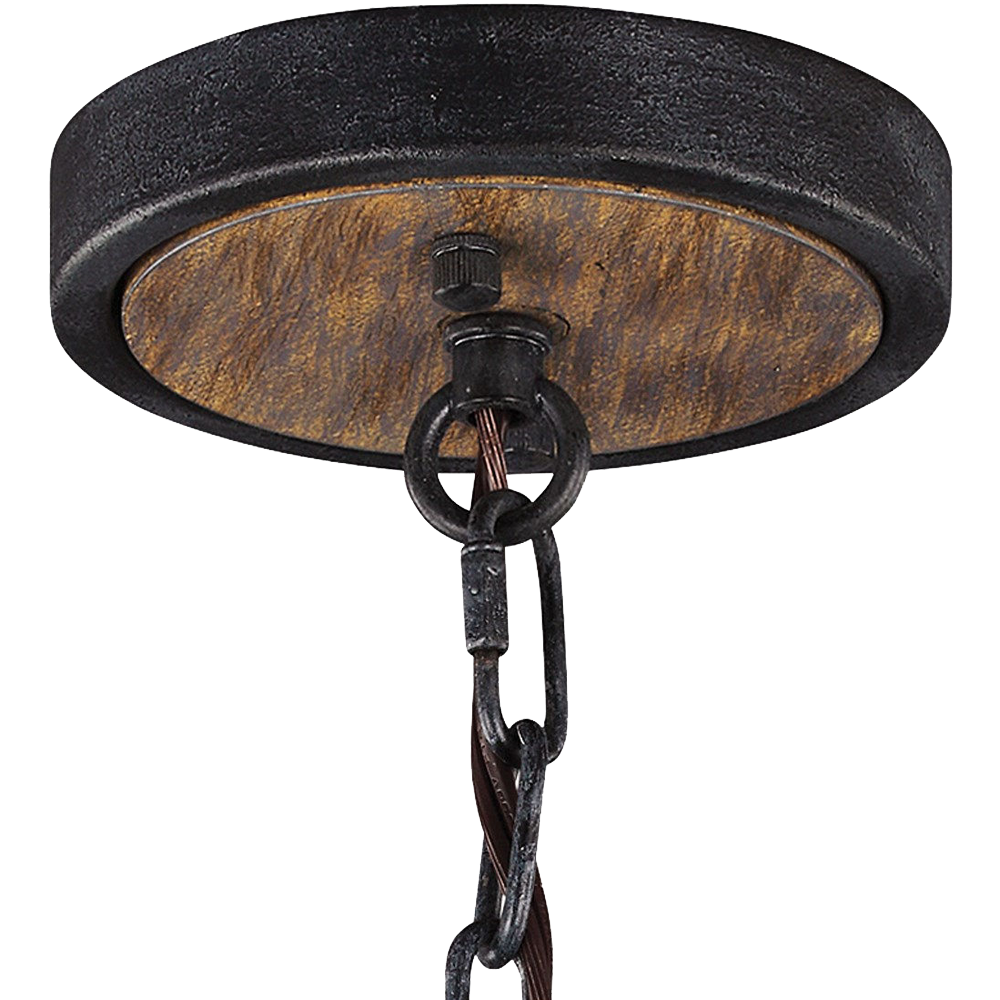 Feiss F3040 8wow Lorenz 8 Light Chandelier In Weathered Oak Wood