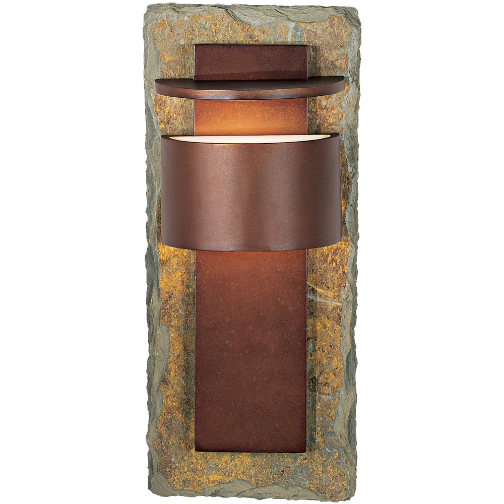 Kembra Slate Copper 19high Outdoor Wall Sconce