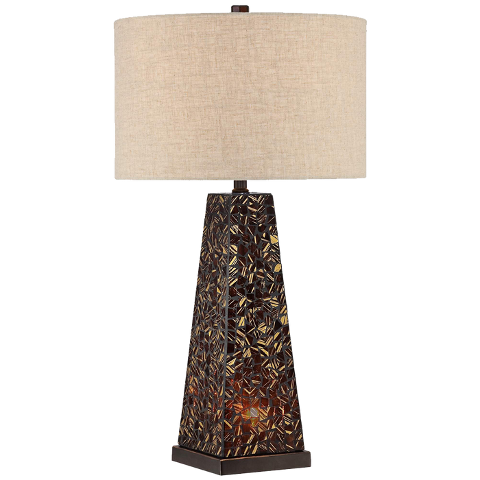 Possini Euro Design Lorin Mosaic Tile Nightlight Table Lamp