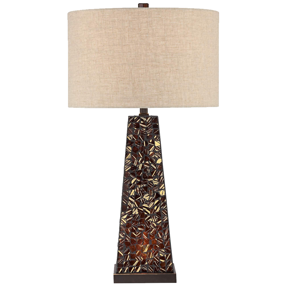 Possini Euro Design Lorin Mosaic Tile Nightlight Table Lamp