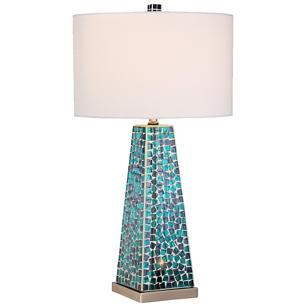Possini Euro Design Lorin Mosaic Tile Nightlight Table Lamp