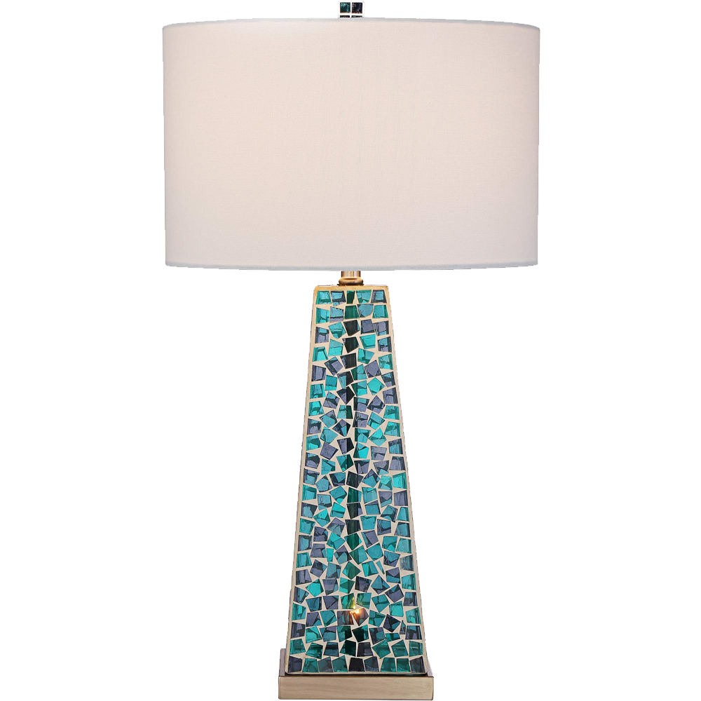 Possini Euro Design Lorin Mosaic Tile Nightlight Table Lamp