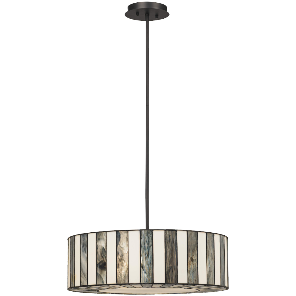 Tiffany Style 20wide Striped Art Glass Pendant Light